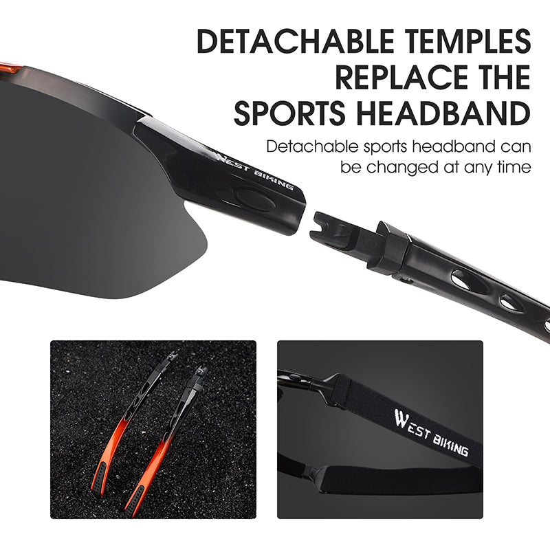 WEST BIKING YP0703142 Polarized Sports Sunglasses Cycling Mountain Bike Sunglasses with 5 Lens WEST BIKING YP0703142 Polarized Sports Sunglasses Cycling Mountain Bike Sunglasses with 5 Lens